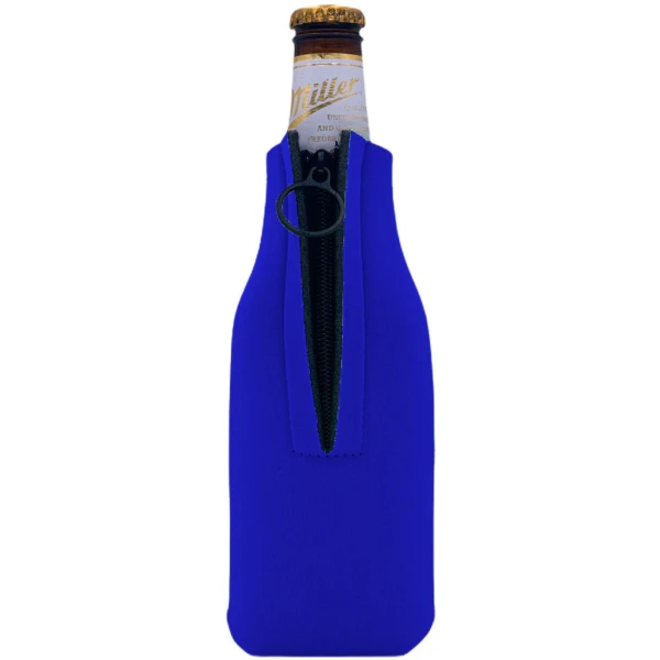 Blank Foam Zipper Bottle Coolie