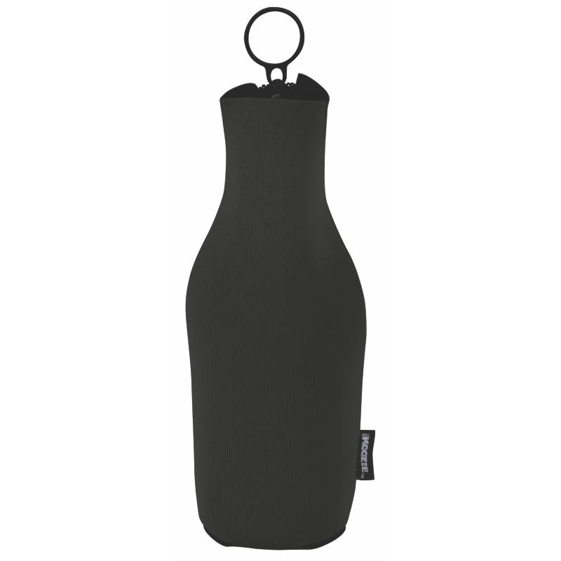 Koozie® Blank Neoprene Zip-Up Bottle Black