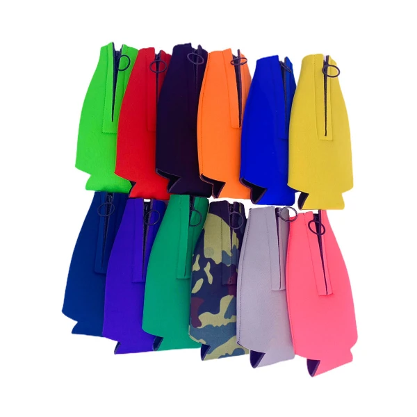 Blank Foam Zipper Beer Bottle Coolie Variety Color Packs - Image 3