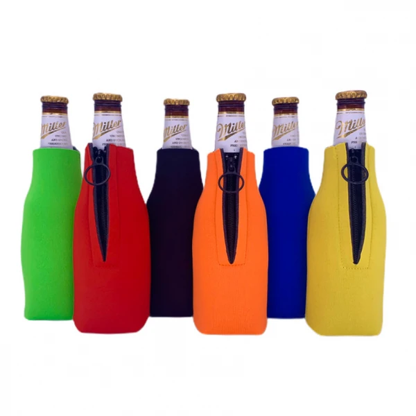 Blank Foam Zipper Beer Bottle Coolie Variety Color Packs - Image 8