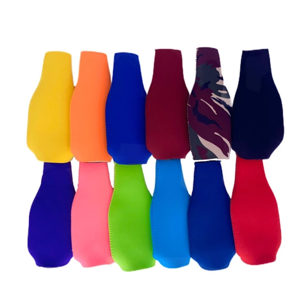 Blank Neoprene Zipper Beer Bottle Coolie Variety Color Packs - Image 2