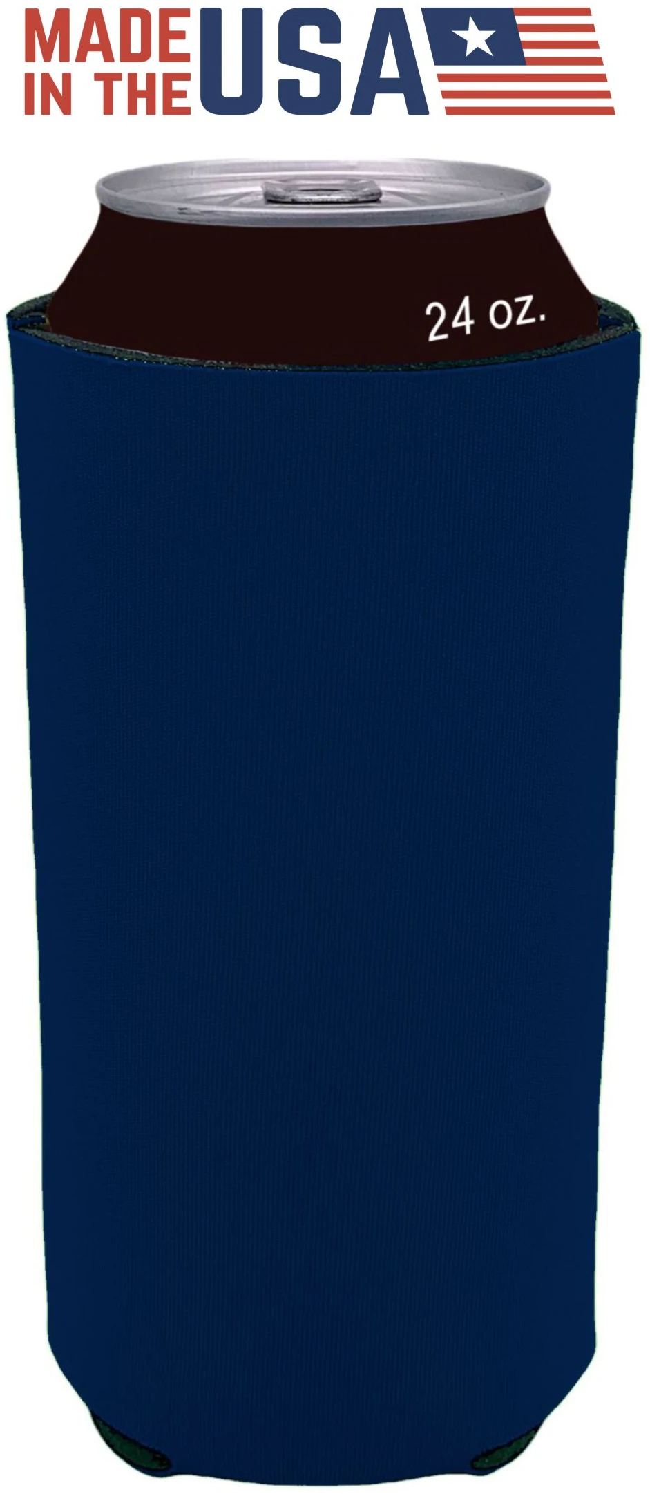 Blank Foam Collapsible 24 oz. Can Coolie - Made in USA