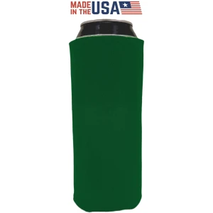 blank foam 19.2 ounce stovepipe can koozie in kelly green