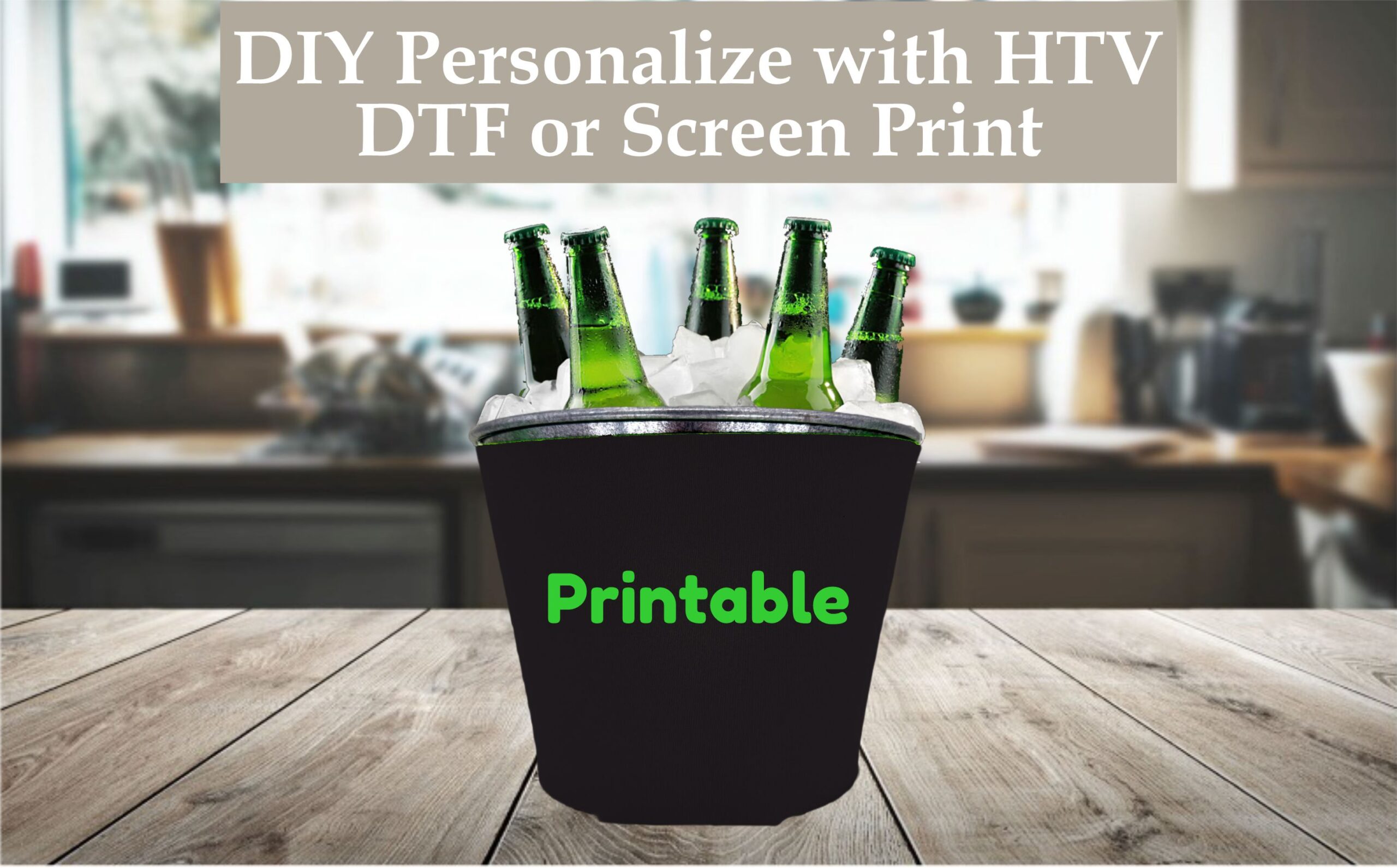 Blank Foam Collapsible Beer Bucket Coolie - Made in USA - Image 5