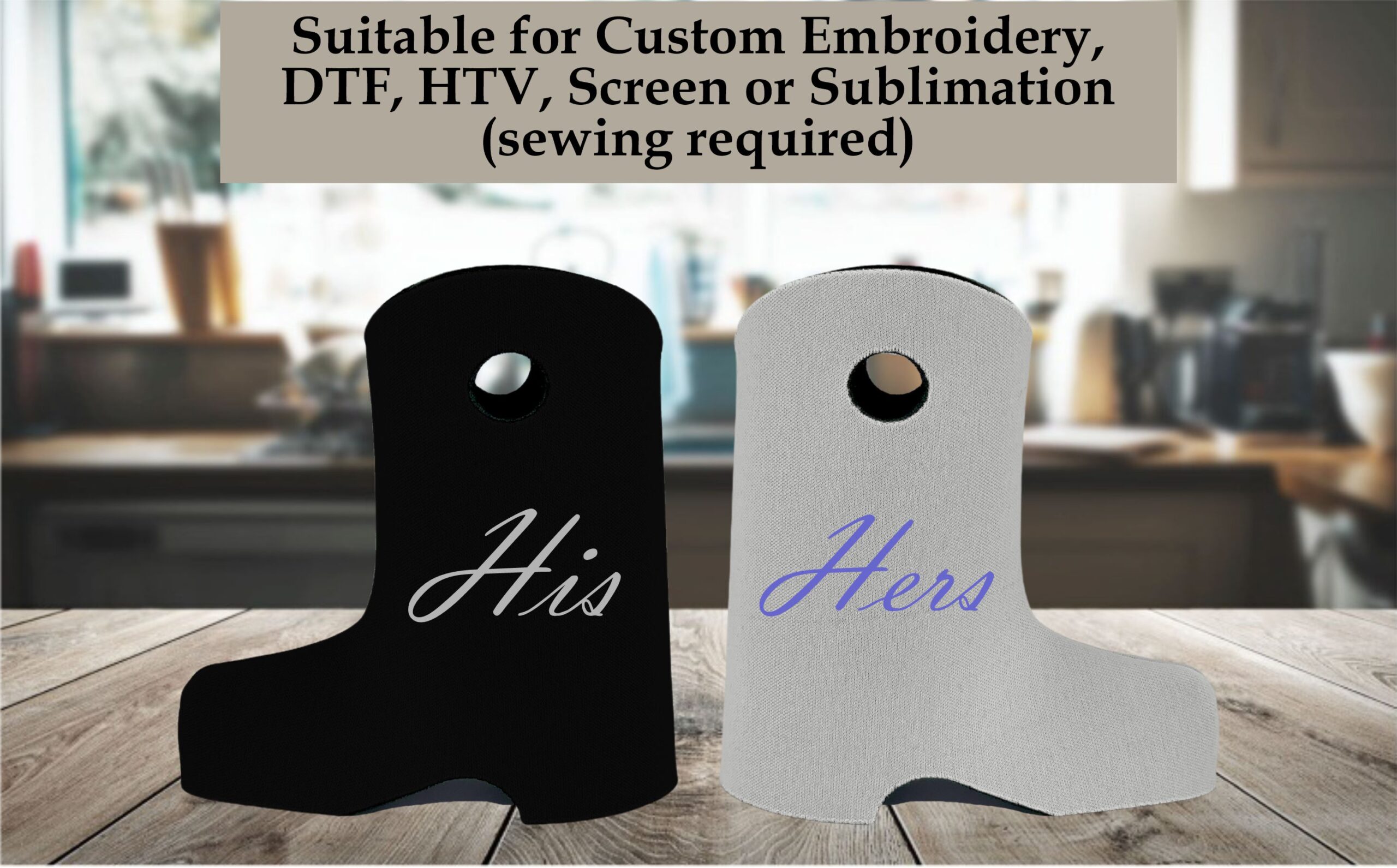 Unsewn Blank Foam Boot Shaped Beer Bottle Coolie - Made in USA - Image 7