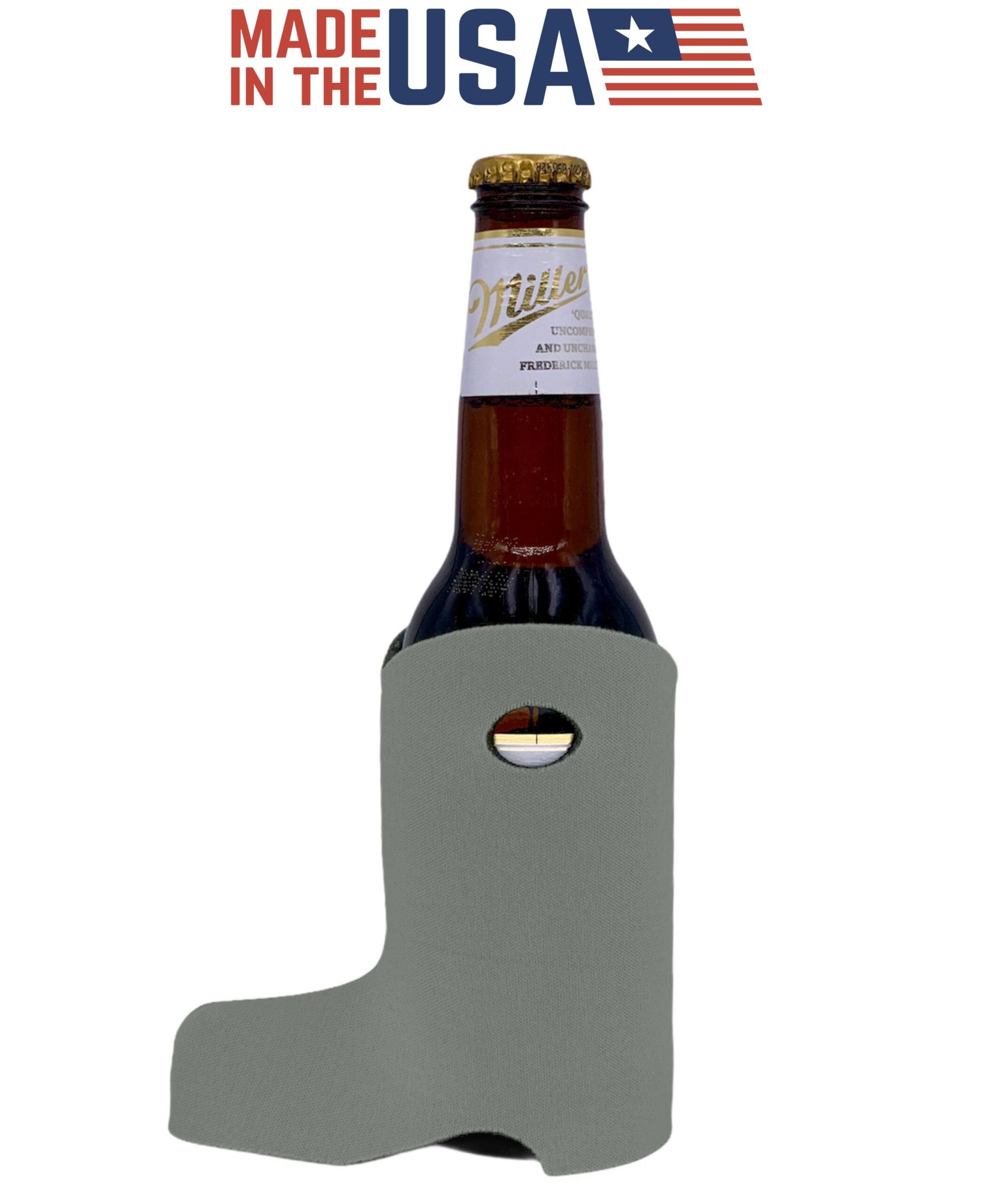 Blank Foam Boot Shaped Beer Bottle Coolie - Made in USA